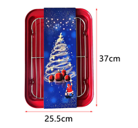 MIXWARES 4-Piece Carbon Steel Non-Stick Eco-Friendly Kitchen Gadget Set Christmas Baking-Customizable Cake Pan Silicone Spatula.