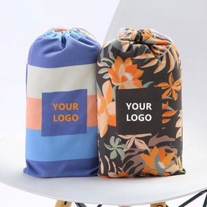 Serviettes en microfibre douces, légères, absorbantes, séchage rapide, sans sable, parfaites pour la plage, la piscine, le camping, avec sac de voyage assorti - Product Image 2