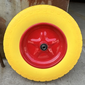 <span class=keywords><strong>Roues</strong></span> en mousse PU 4.00-8, pneus et <span class=keywords><strong>roues</strong></span> pleins en PU anti-crevaison <span class=keywords><strong>de</strong></span> 16 pouces pour brouette - Product Image 2