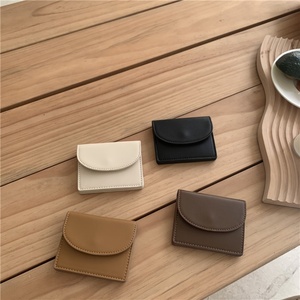 Minimalist PU Leather <b>Small</b> <b>Wallet</b> for Women Slim Trifold Card Holder Solid Color Coin Purse for Daily Use & Travel - Product Image 6