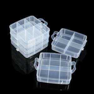 Three Layer Detachable Transparent Plastic Storage Box With Lid And Compartments Stackable For Jewelry Organizing - Product Image 3