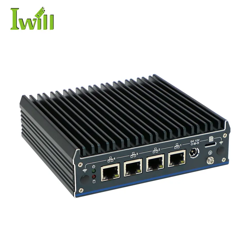 อุปกรณ์ J6412ไฟร์วอลล์4 LAN pfsense รองรับ BT สำหรับการรักษาความปลอดภัยบนเครือข่ายซัพพลายเออร์พีซีระดับ12th