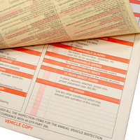 Dernier rapport d'inspection annuelle des véhicules, formulaires autocopiants conformes DOT, document d'inspection annuelle de sécurité pour camions