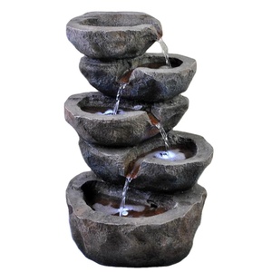 Fuente de agua de resina de roca Artificial para exteriores, decoración para otoño, mesa exterior, interior, nueva - Product Image 3