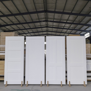 Pintu Interior MDF Putih Solid Core Gaya Shaker 1 2 3 4 Panel Grosir Pabrik - Product Image 4
