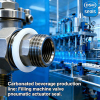 Joint torique en PTFE de qualité alimentaire, conforme aux normes FDA, résistant aux hautes températures et aux produits chimiques pour les machines de transformation alimentaire