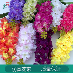 Flores Artificiales de Delphinium Violeta, Decoración Realista para el Hogar, Adorno para Bodas, Estilo Nórdico, Arreglo Floral Moderno - Product Image 5