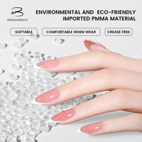 Uñas postizas de gel suave de alta calidad con cobertura completa, estilo francés, forma ovalada, acrílicas, de color sólido, a presión.