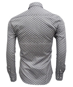 Herren bedruckte Hemden Neueste Design Kontrast Kragen und Manschette Paisley Baumwolle Hemd für Männer - Product Image 5