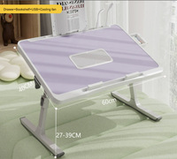 Great Roc Plateau de bureau portable pliable en MDF réglable – Écologique pour le travail, les études et le petit-déjeuner au lit