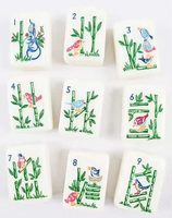 Jeu de Mahjong en Acrylique Gravé « American Mother Nature » – Jeu de Société de Casino pour Adultes – Tuiles de Mahjong