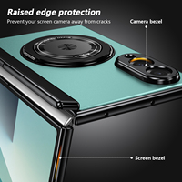 Funda Magnética con Anillo de Soporte y Protección de Bisagra para Samsung Galaxy Z Fold 8, Cubierta Exterior de Vidrio Antigolpes