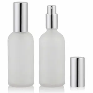 2 PACK Leere Milchglas-Sprüh flasche 3,4 Unzen, Parfüm zerstäuber, Feinnebel-Sprüh flasche Kleine Glass prüh flasche Parfüm zerstäuben