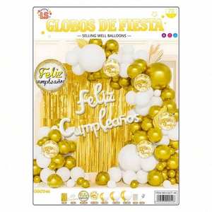 Arche de ballons décoratifs en latex métallisé pour adultes, 1 pièce, imprimée en sérigraphie - Product Image 3
