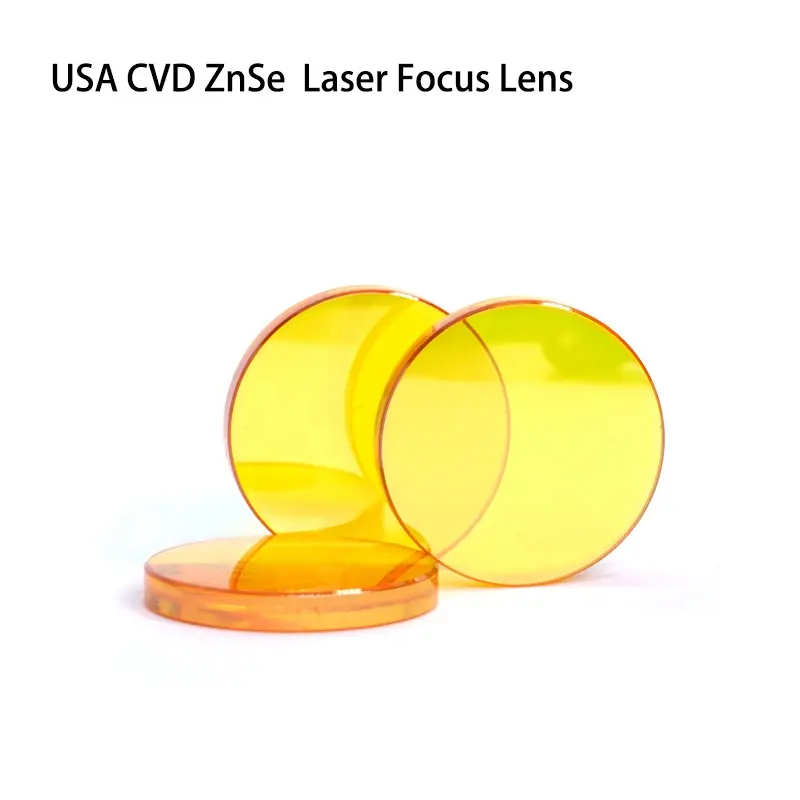 Lensa fokus Laser optik D12/15/18/19.05/20/22/25/38.1mm USA CVD ZnSe lensa fokus CO2 ZnSe