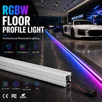 Profilé linéaire en aluminium programmable UCS2904 RGBW DC24V SMD5050 pour éclairage dynamique de passage de centre commercial