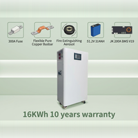 Paquete de Baterías de Almacenamiento de Energía para RV, 51.2V 314AH LiFePO4 16KWH, Caja DIY JK, BMS de 200A, Fusible de 300A, RS485 CAN, Solar, Fuera de Red, para Respaldo Doméstico