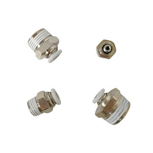 Adaptador neumático recto de un solo toque, 1/2 pulgada de diámetro exterior del tubo x 1/2 pulgada NPT, azul PC -001 - Product Image 3