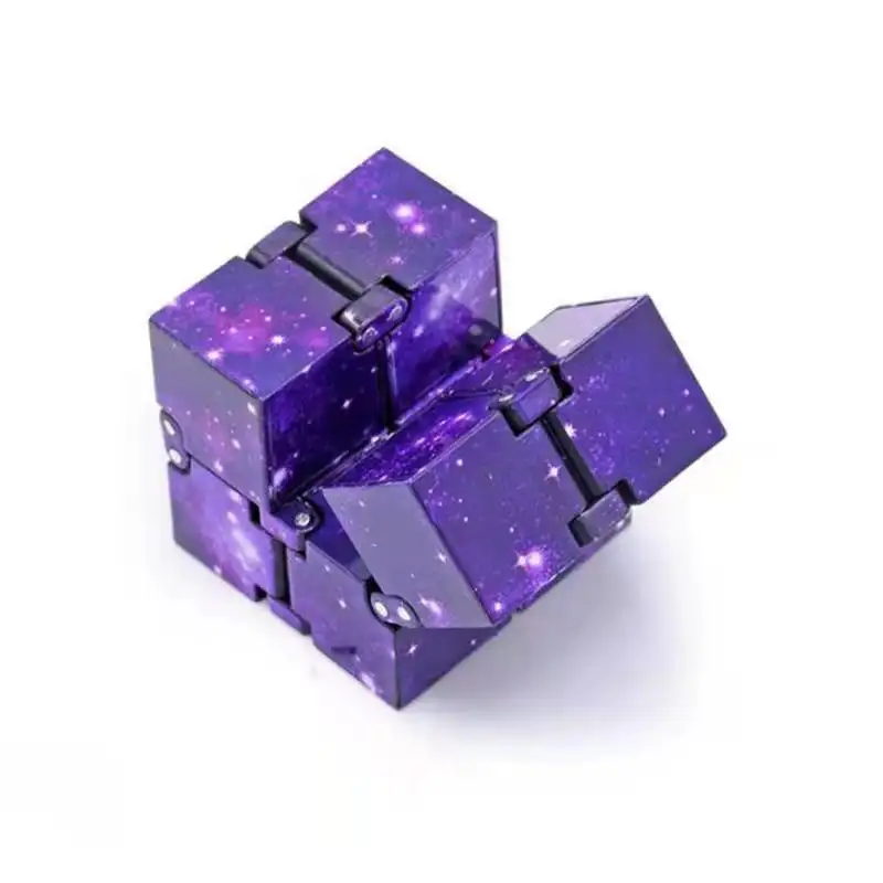 2022 New Toys Fidget Sensory Rubic Magic Toy Galaxy 3D Black Glow Cubes Educational Portable Office Kids Infinity Cube