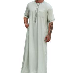 Middle East DUBAI <span class=keywords><strong>Turkish</strong></span> abito da uomo tinta unita ampia camicia con bottoni abito da 170 - Product Image 5