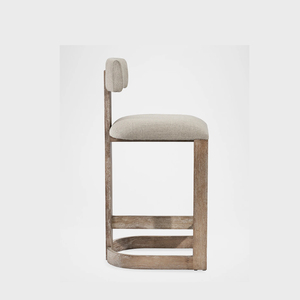 Tabouret de comptoir en bois moderne pour club de cuisine intérieur Siège rembourré Salle à manger Utilisation commerciale Comptoir de bar bistro <span class=keywords><strong>Chaise</strong></span> à dossier haut - Product Image 4