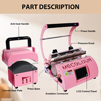 Presse à Chaud Multifonctionnelle Portable Semi-Automatique 110V Neuve pour Impression Personnalisée de Tasses et Casquettes par Sublimation