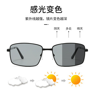 <b>Square</b> <b>Sunglasses</b> Metal Frame TAC Lens UV400 Protection For Men Driving Outdoor Sports - Product Image 4