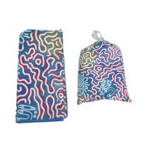 Australie vente chaude personnalisé populaire mode serviette de plage sans sable MicroFibre séchage rapide avec sac à cordon