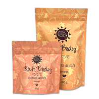 Mylar imprimé personnalisé doypack 50g 200g petite poche debout pour crème poudre corps gommage paquet