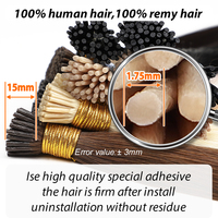 Extensions de cheveux I-Tip en gros, double épaisseur, 100% Remy, cheveux indiens vierges blonds, extensions de cheveux humains I-Tip