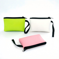 Pochette à monnaie et clés en néoprène, mini sac de voyage portable, étanche et résistant à l'usure, personnalisable