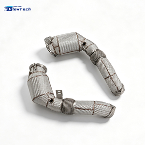 Downpipe turbo haute performance pour BMW E71 X5M X6M 4.4T S63 avec bouclier thermique, tuyau d'échappement racing avec filtre à catalyseur 200 cellules Euro 5 - Product Image 3