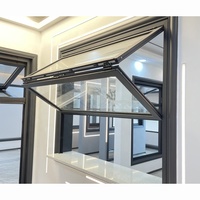 NUOXIN Venta al por mayor Comercial Negro Vertical Up Bi-plegable Ventana Doble vidrio Aluminio Ventanas plegables