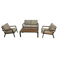 2025 populaire extérieur en aluminium jardin ensembles alliage patio ensemble patio aluminium courbe loisirs canapé ensemble