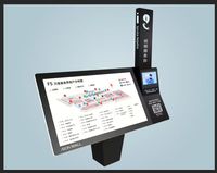 Kiosque interactif de signalisation numérique sur pied de 65 pouces avec écran tactile, terminal de recherche d'informations, écran d'aide vidéo et boîte à lumière LED