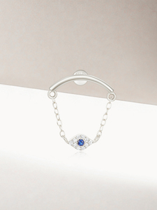 Boucle d'oreille unique en argent sterling S925 avec pampille, bijou d'oreille œil de diable tendance, vente chaude - Product Image 3
