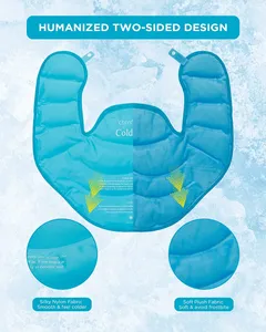 Pacote de gelo reutilizável, gel frio envoltório grande pescoço ombro pacote de gelo para lesões superior para alívio da dor nas costas