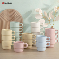 Tasse Couple Eau Céramique Haut de gamme Café Lait Café Coloré Luo Tasses empilées Haute Esthétique Cadeau Tasses