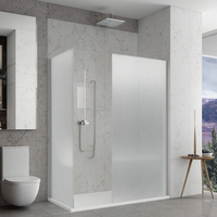 Promotion : Panneau de douche sans cadre 8 mm, paroi de douche rectangulaire en verre pour salle de bain, idéal pour l'hôtellerie