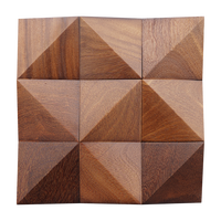 Panneaux muraux 3D en bois, mosaïque en noyer noir naturel, carreaux modernes pour salon, fond de télévision, décor de bureau à domicile, ornements visuels