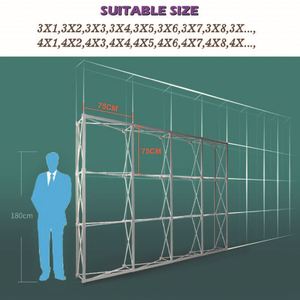 PVC or Fabric Pop up Wall Display Stand Frame Exhibition Trade Show Aluminum Pop up Display Backdrop Pop up Backdrop Stand - Product Image 5