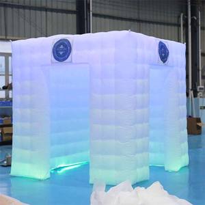 บูธถ่ายภาพเซลฟี่แบบพกพาขายดีปี 2026 ฉากหลังแบบหนาพิเศษ ไฟ LED RGB 360 องศา - Product Image 3