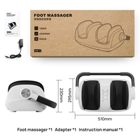 Masseur de pieds et de jambes Shiatsu avec fonction de compression d'air/pétrissage/vibration/chauffage, appareil de massage des pieds pour la circulation sanguine et la douleur