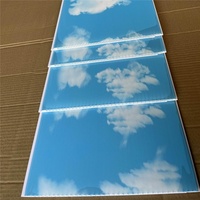 Panneau de plafond en PVC, design moderne, imperméable et ignifuge, pour salon, salle de bain, cuisine, hôtel, avec grille de plafond