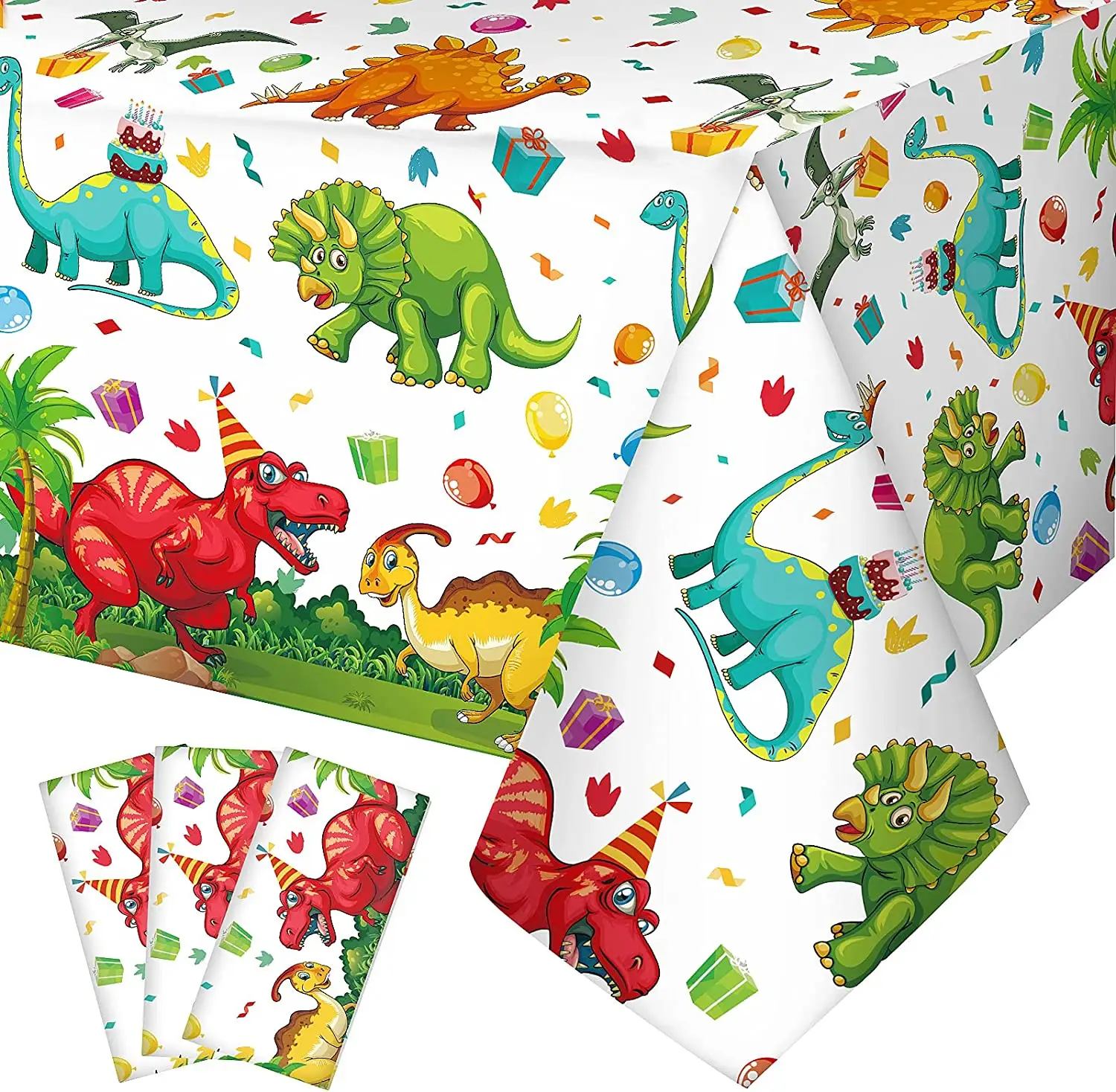 Disposable Plastic Dinosaur Birthday Table Cover Animal Party Supplies Decoration Printed Table Cloth