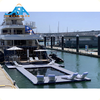 Piscina inflable portátil de mar flotante, para yate, barco