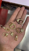 Fermoir de bijoux en forme de cœur micro-pavé CZ, fermoir diamanté pour la fabrication de colliers