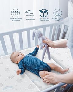 Playpen Gel Bộ nhớ bọt giường Topper Pad gấp có thể gập lại matress trẻ em trifold gói và chơi Toddler bé nệm trong nôi - Product Image 4