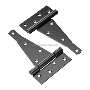 Charnière en T extra résistante de 8 pouces, en acier de 3,5 mm, à fermeture douce, angle d'ouverture de 180 degrés, <span class=keywords><strong>pour</strong></span> bois de qualité commerciale moderne en extérieur - Product Image 1