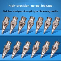 Aiguille de distribution de type split haute précision en acier inoxydable Musashi, buse de seringue légère, sans alimentation électrique, garantie 3 mois